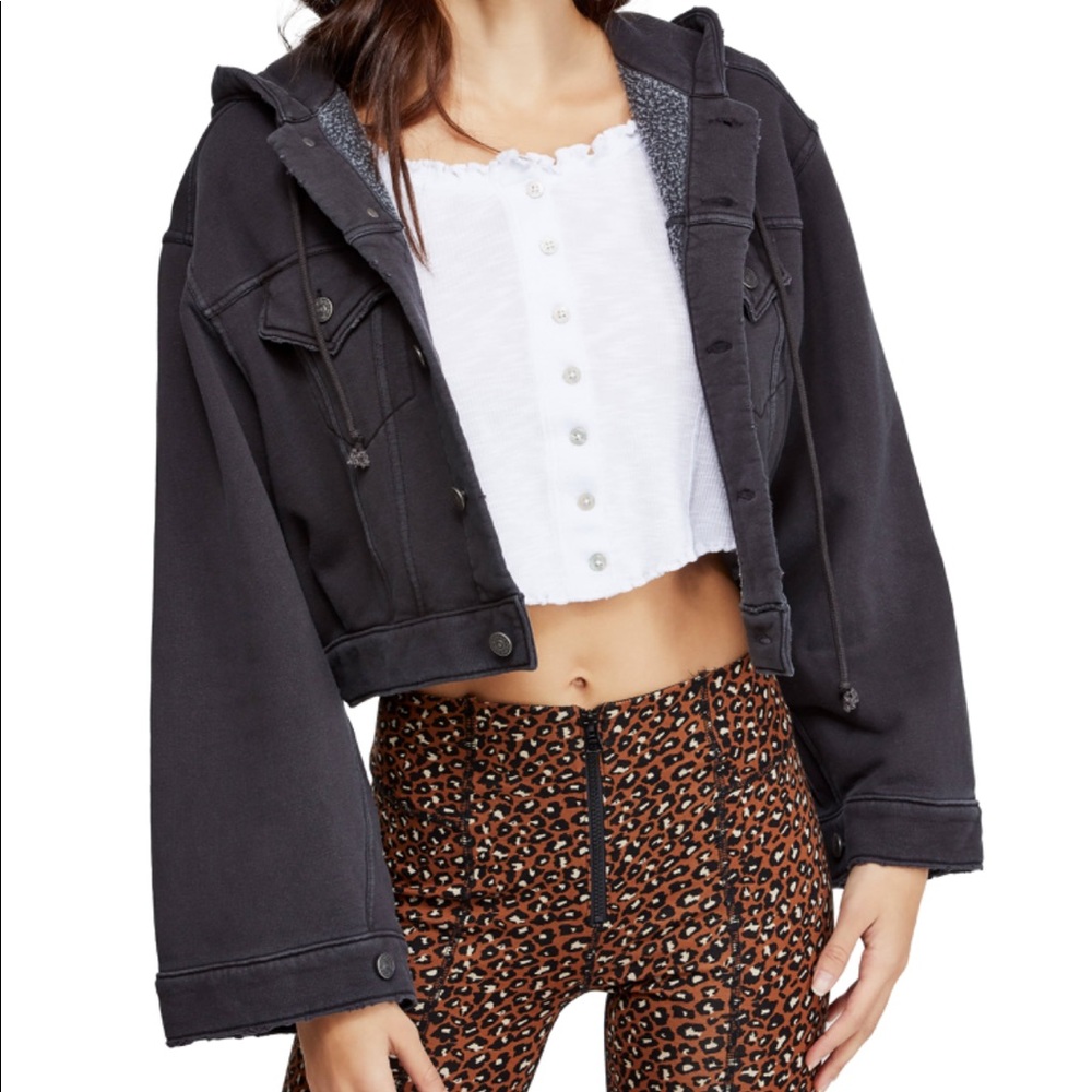 Free People Dreamer Jacket In Dark Grey